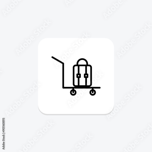 Hotel Hospitality line icon , vector, pixel perfect, illustrator file