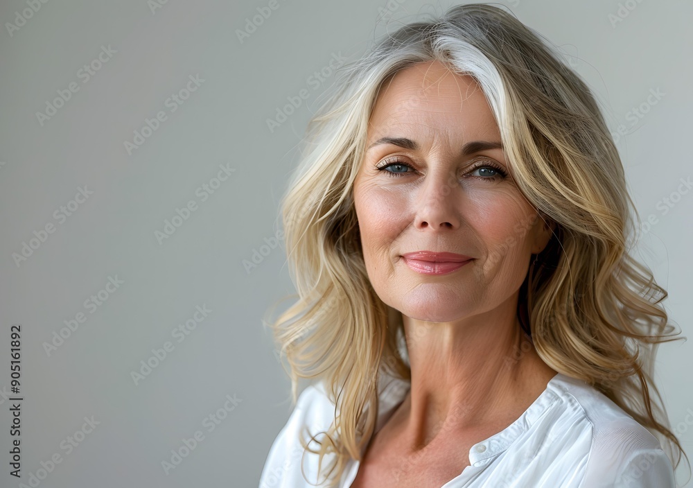 Portrait of a Mature Woman with Blonde Hair Portrait of a Mature Woman with Blonde Hair
