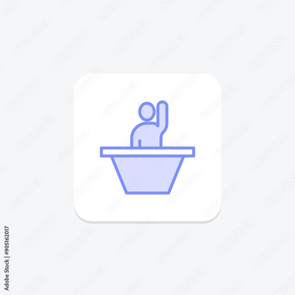 Leadership Management duotone line icon , vector, pixel perfect, illustrator file Leadership Management duotone line icon , vector, pixel perfect, illustrator file