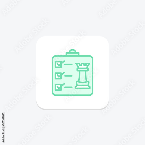 Strategic Management duotone line icon , vector, pixel perfect, illustrator file