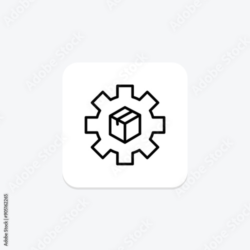 Inventory Management line icon , vector, pixel perfect, illustrator file