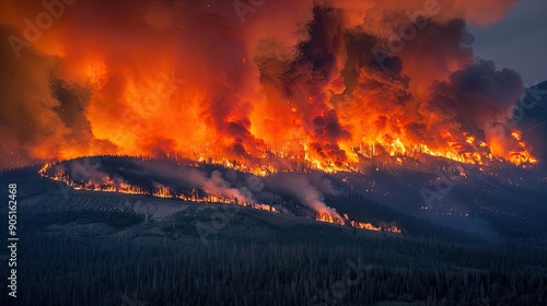 Wildfires release carbon dioxide CO2 emissions and other greenhouse gases GHG that contribute to climate change and global warming