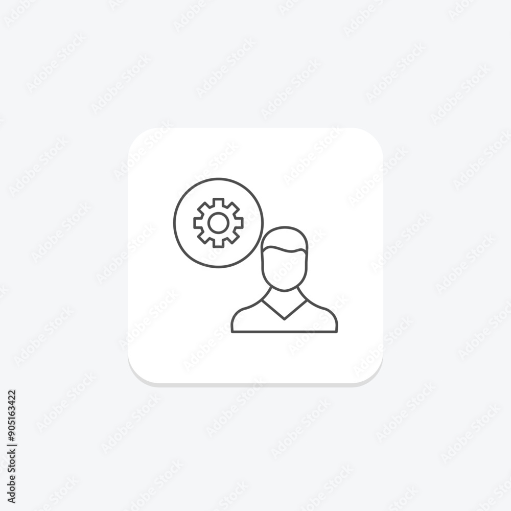 Business Management thinline icon , vector, pixel perfect, illustrator file Business Management thinline icon , vector, pixel perfect, illustrator file