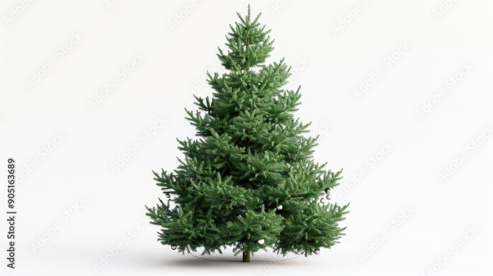 Fototapeta premium Christmas tree on white background