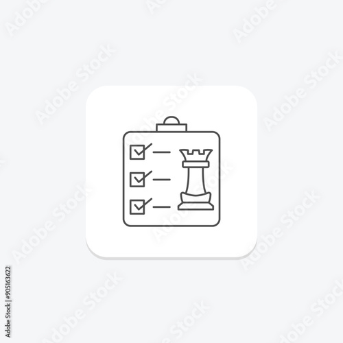 Strategic Management thinline icon , vector, pixel perfect, illustrator file