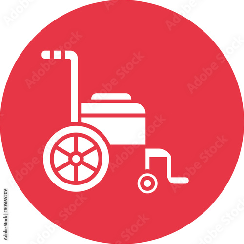 Wheelchair glyph circle icon