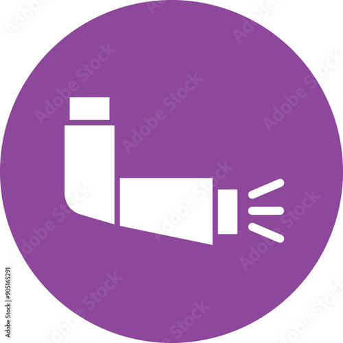 Inhaler glyph circle icon