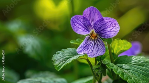 Growing wild common violet plant wood violet viola odorata dog wild violet viola hirta viola sororia sweet violet Konigin Charlotte flower Closeup herb