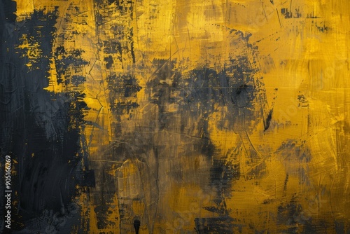 Abstract background wallpaper, yellow grunge background texture with space for text or design. Painting of old vintage painted metal wall, canvas.