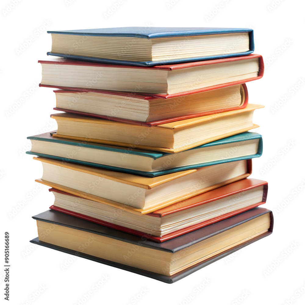 stack of books isolated on white background , png format stack of books isolated on white background , png format