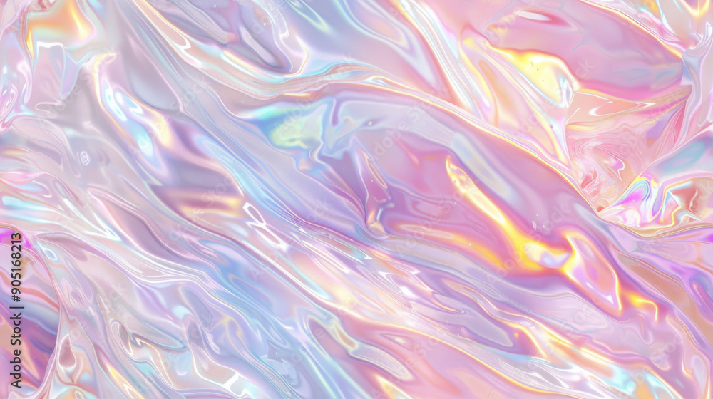 Fototapeta premium Shiny Iridescent background Seamless texture
