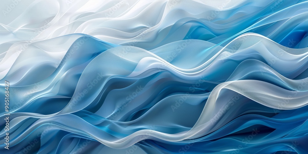 Abstract background with shards and waves and light effects, blue and white tones, smooth forms. Abstract background with shards and waves and light effects, blue and white tones, smooth forms.