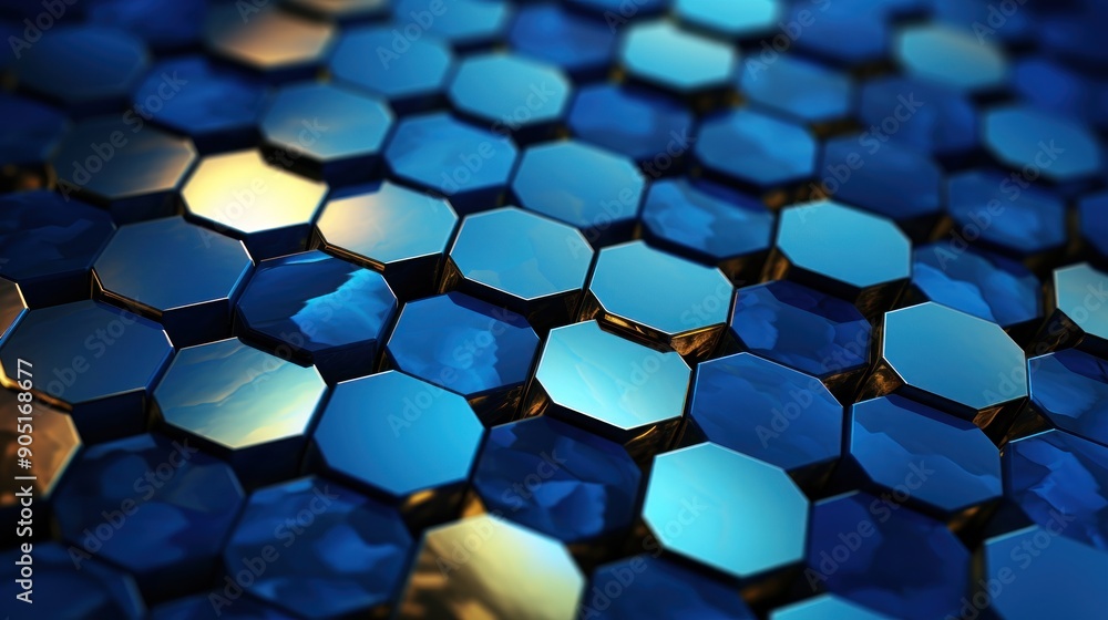 Abstract Blue Hexagon Pattern Abstract Blue Hexagon Pattern