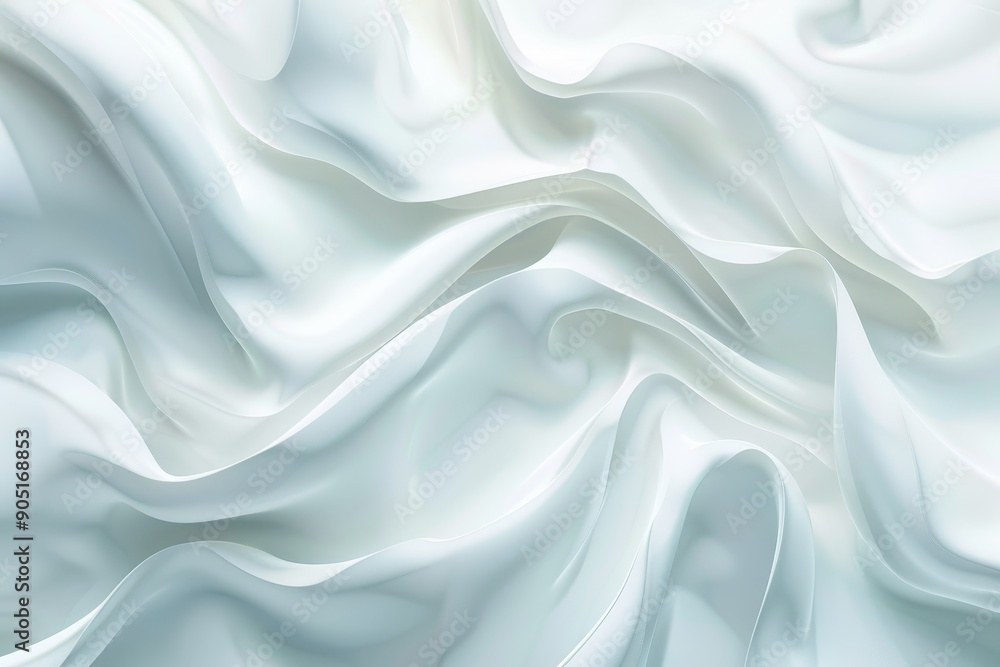Abstract Draped Fabric with Smooth Waves and Soft Light Abstract Draped Fabric with Smooth Waves and Soft Light