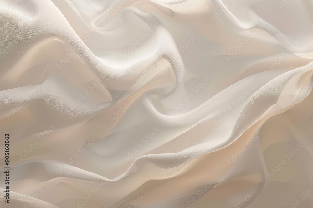 Fototapeta premium Abstract Draped White Fabric with Delicate Texture