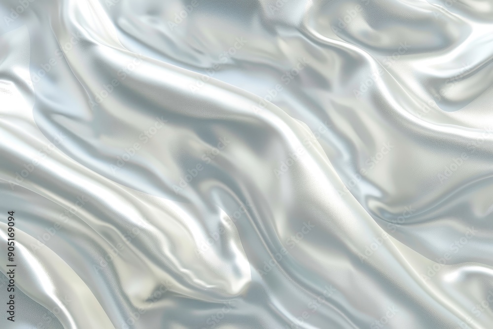 Obraz premium Abstract Draped White Fabric with Smooth, Silky Texture