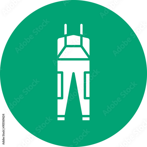 Waders glyph circle icon