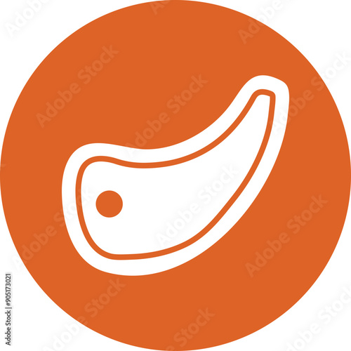 Pork Chop glyph circle icon