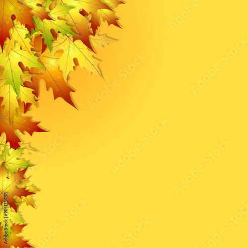 Autumn background for designs. Backgrounds for postcards, banners, posters, postdates, invitations. Background with autumn leaves