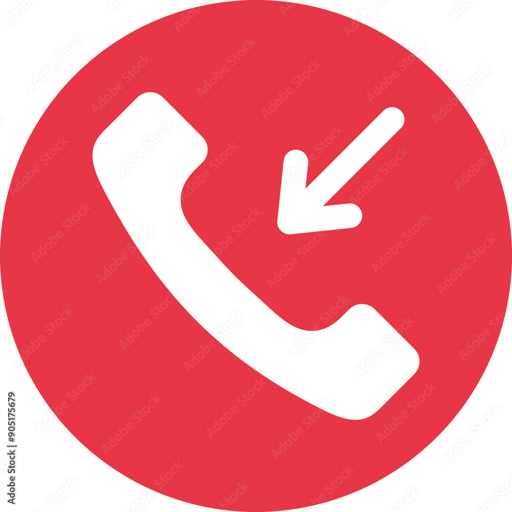 Inbound Call glyph circle icon Inbound Call glyph circle icon