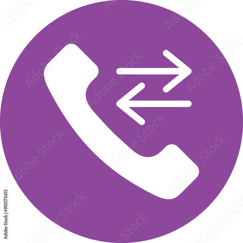 Call Transfer glyph circle icon