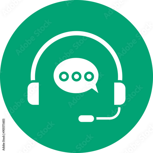 Call Monitoring glyph circle icon