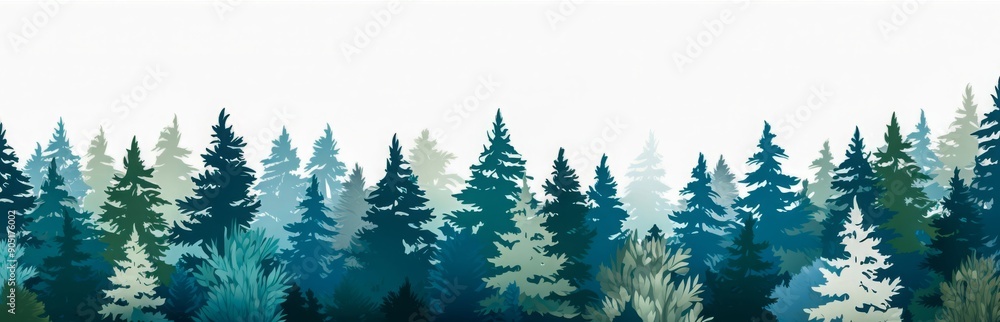 緑豊かな森の風景 緑豊かな森の風景