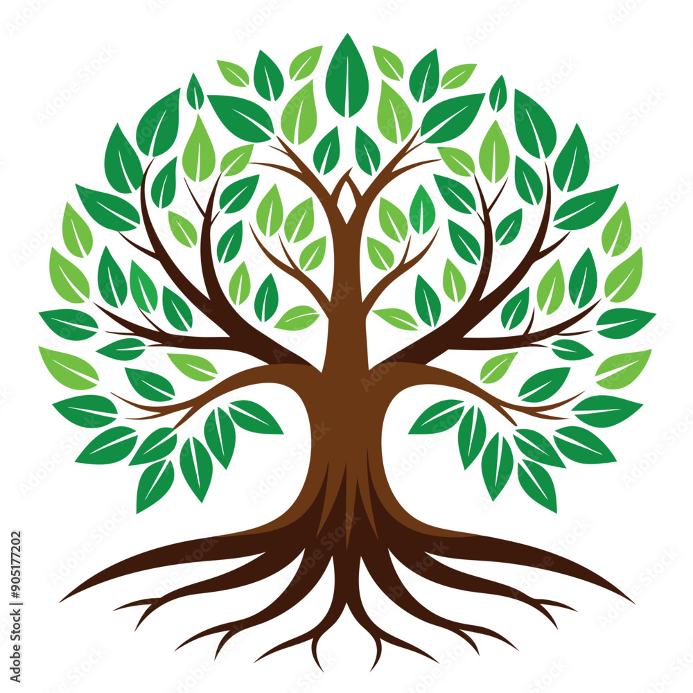 Logo Design Of Tree Illustration Rooted The Concept Large Trees Logo Design Of Tree Illustration Rooted The Concept Large Trees