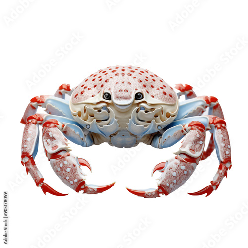 porcelain crab on white background photo