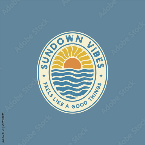 Vintage surf design template for surf club, surf shop, surf merch.