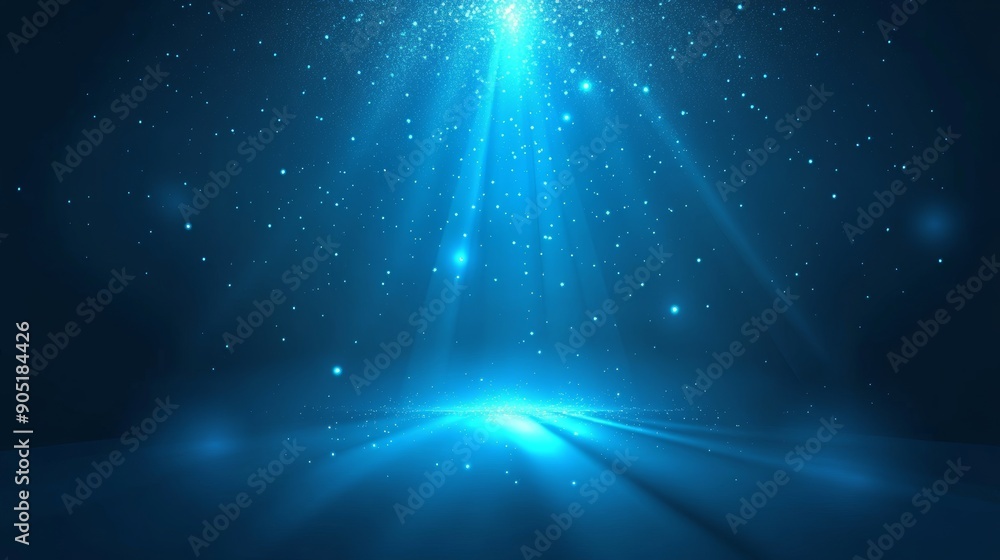 Blue Business Presentation Background with Lighting Effect for Text and Message Board Design Generative AI Blue Business Presentation Background with Lighting Effect for Text and Message Board Design Generative AI