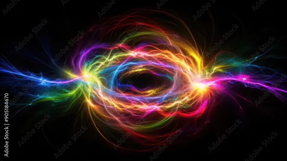 Obraz premium Abstract Rainbow Energy Vortex