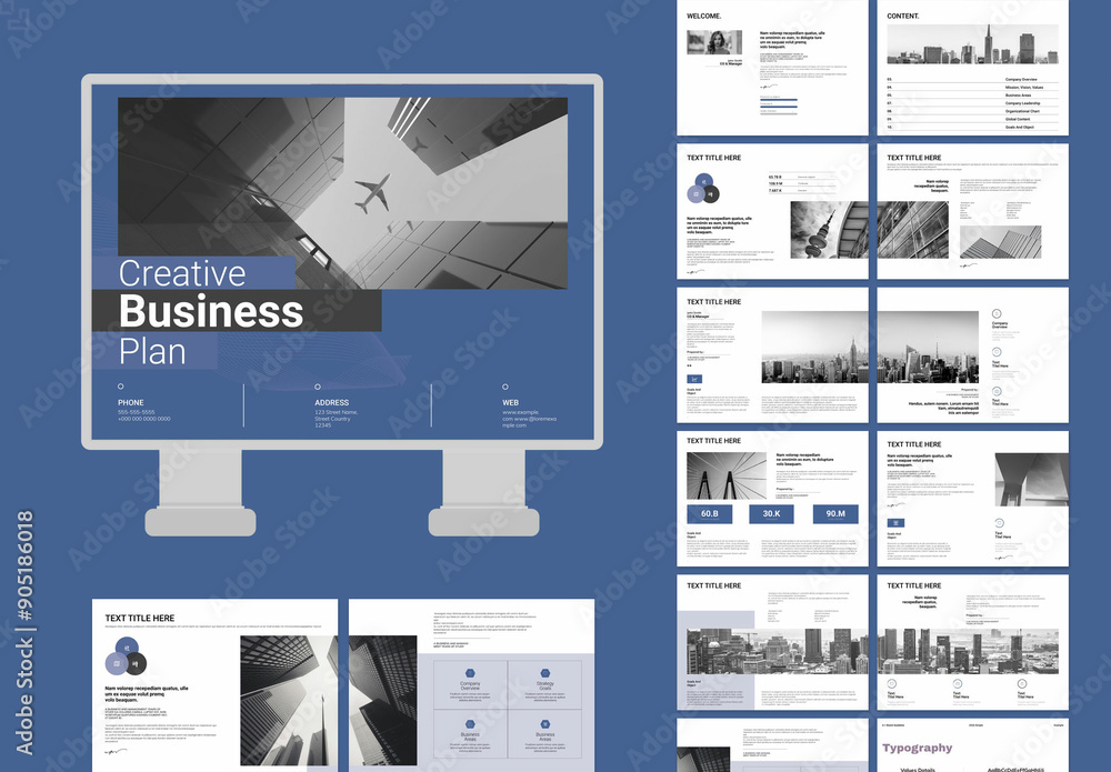 Creative Plan Examples Creative Business Plan Stock Template | Adobe Stock