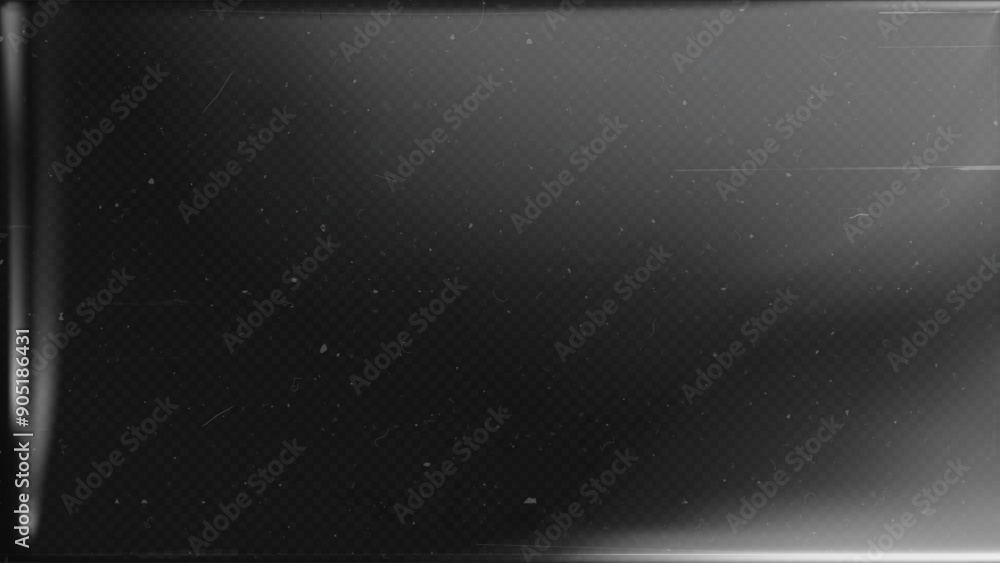 Fototapeta premium Old film texture with scratches, noise and light leaks. Distressed retro movie or photo negative effect. Black-white realistic transparent overlay film texture with dust and grain. Cinema nostalgia.