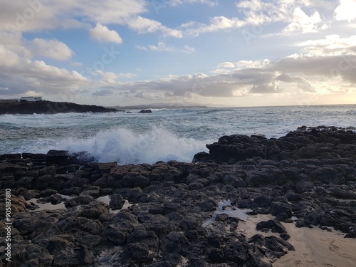 beach with rocks and sea