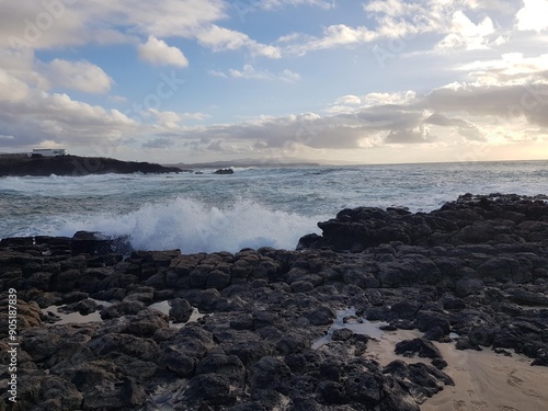 beach with rocks and sea