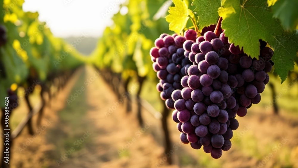 Obraz premium Bountiful harvest in the heart of the vineyard