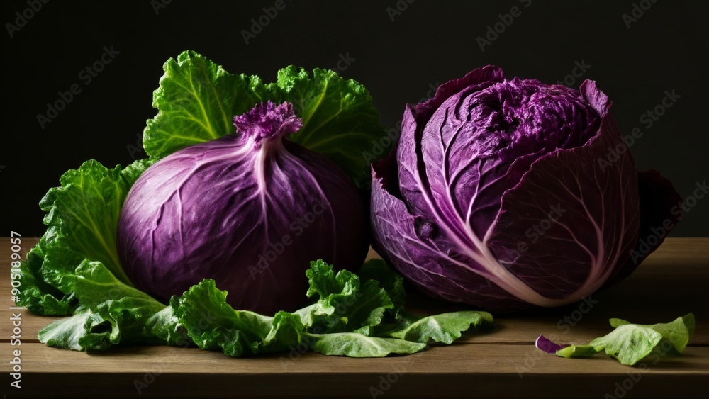 Fototapeta premium Fresh purple cabbage ready for a healthy meal