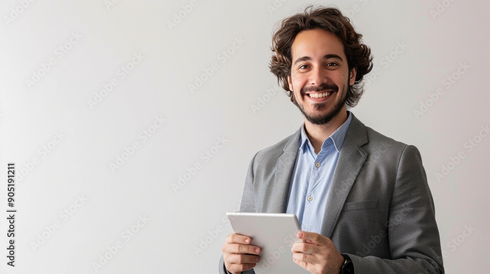 person with tablet
