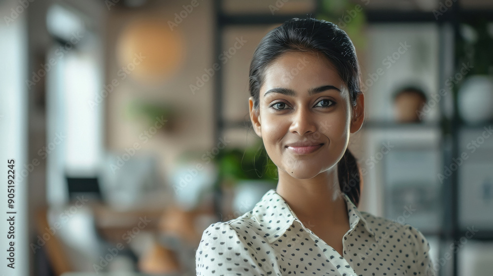 female employee standing confidently female employee standing confidently