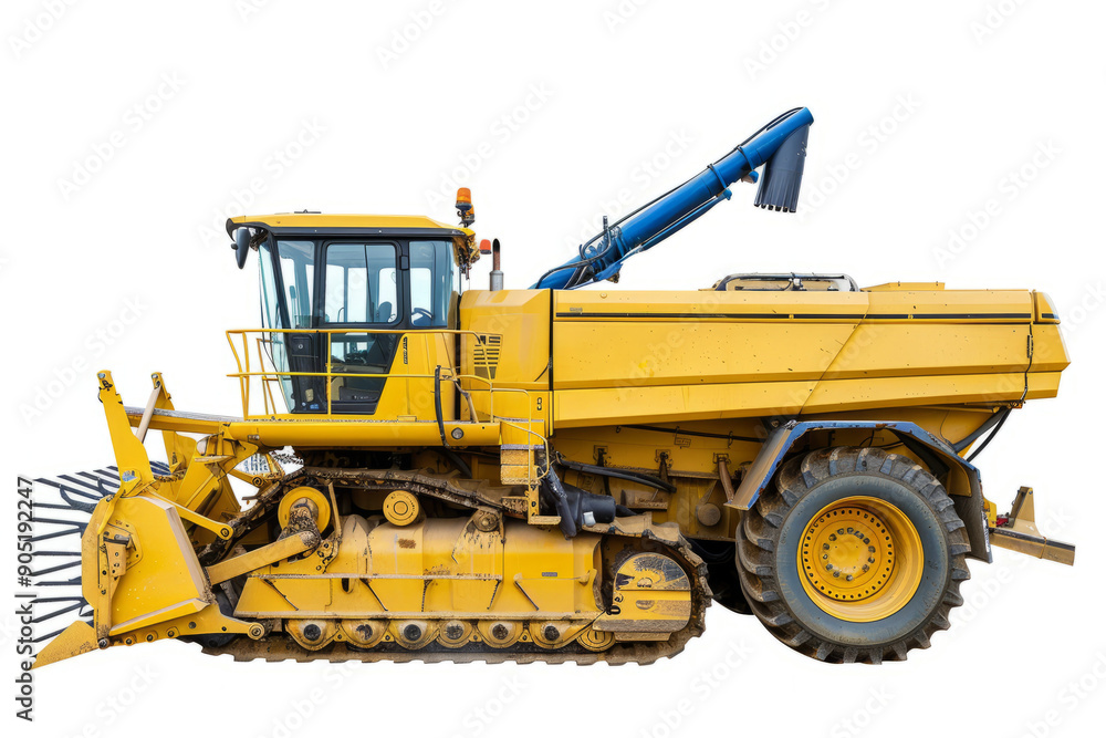 Obraz premium corn harvester with its attachments, displayed on a white background.