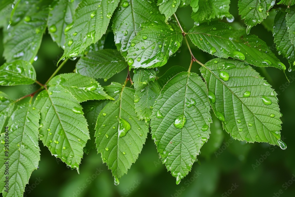 Morning dew on fresh green leaves, capturing the essence of new beginnings and natural purity. Morning dew on fresh green leaves, capturing the essence of new beginnings and natural purity.