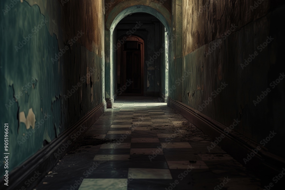 Dark Abandoned Building with Haunting Atmosphere Dark Abandoned Building with Haunting Atmosphere