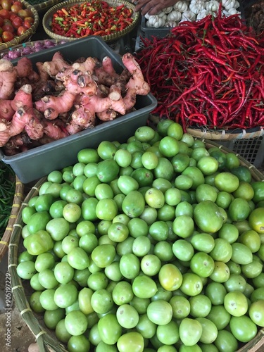 fruit and vegetables at the market