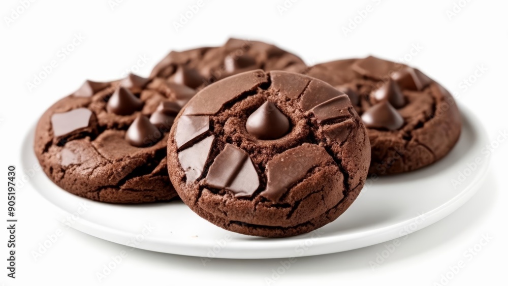 Delicious chocolate chip cookies on a plate Delicious chocolate chip cookies on a plate