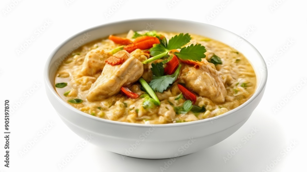 Delicious Asianstyle noodle soup with chicken and vegetables Delicious Asianstyle noodle soup with chicken and vegetables