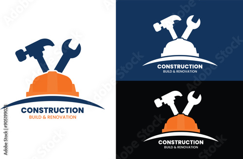 Simple Modern Abstract Construction Logo Design