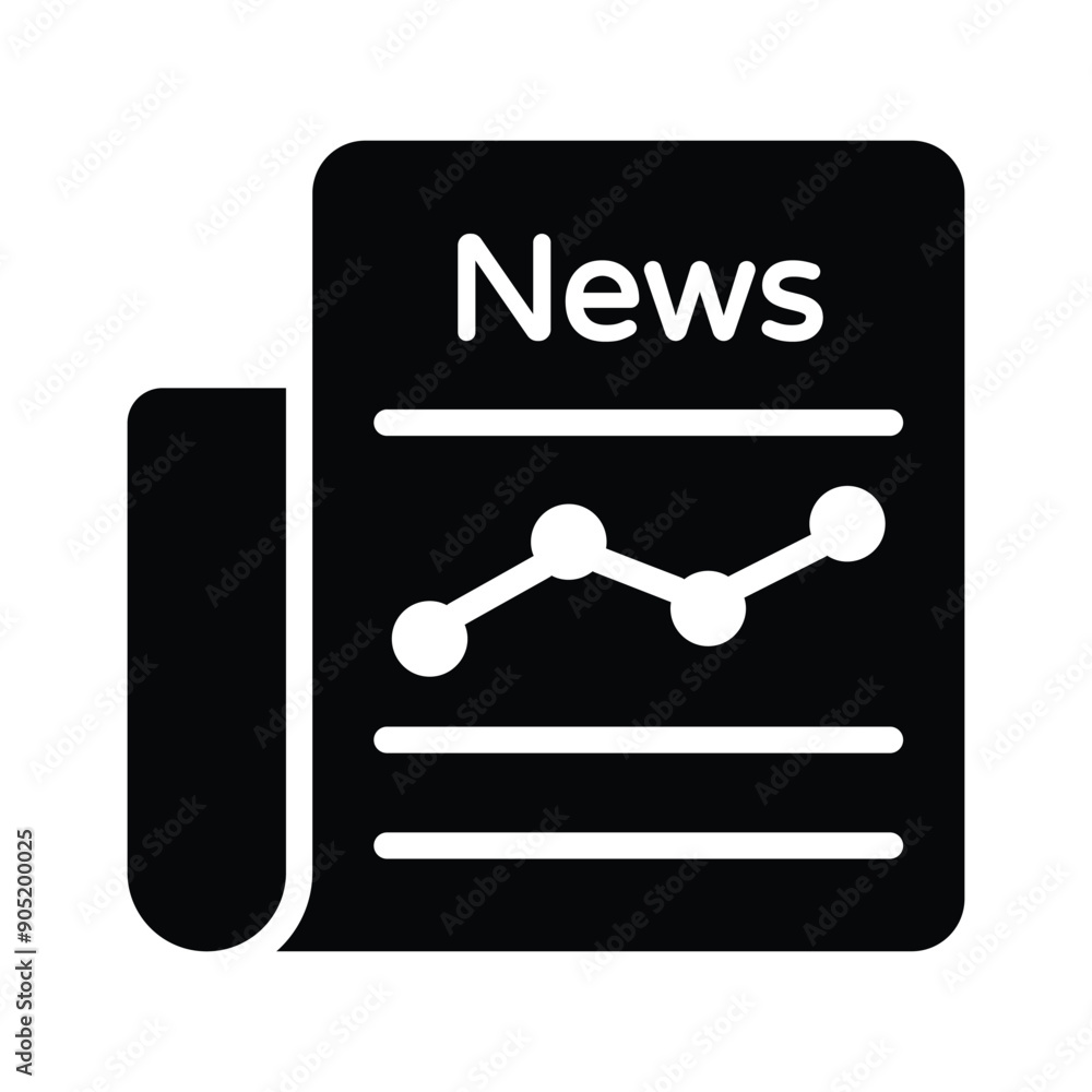 Have a look at this vector icon of newspaper showing a business news Have a look at this vector icon of newspaper showing a business news