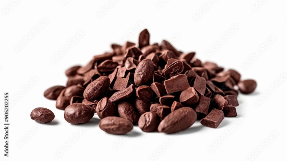 Naklejka premium A pile of dark brown coffee beans