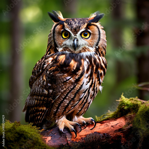 Close-Up of a Great Spotted Owl in Its Natural Habitat